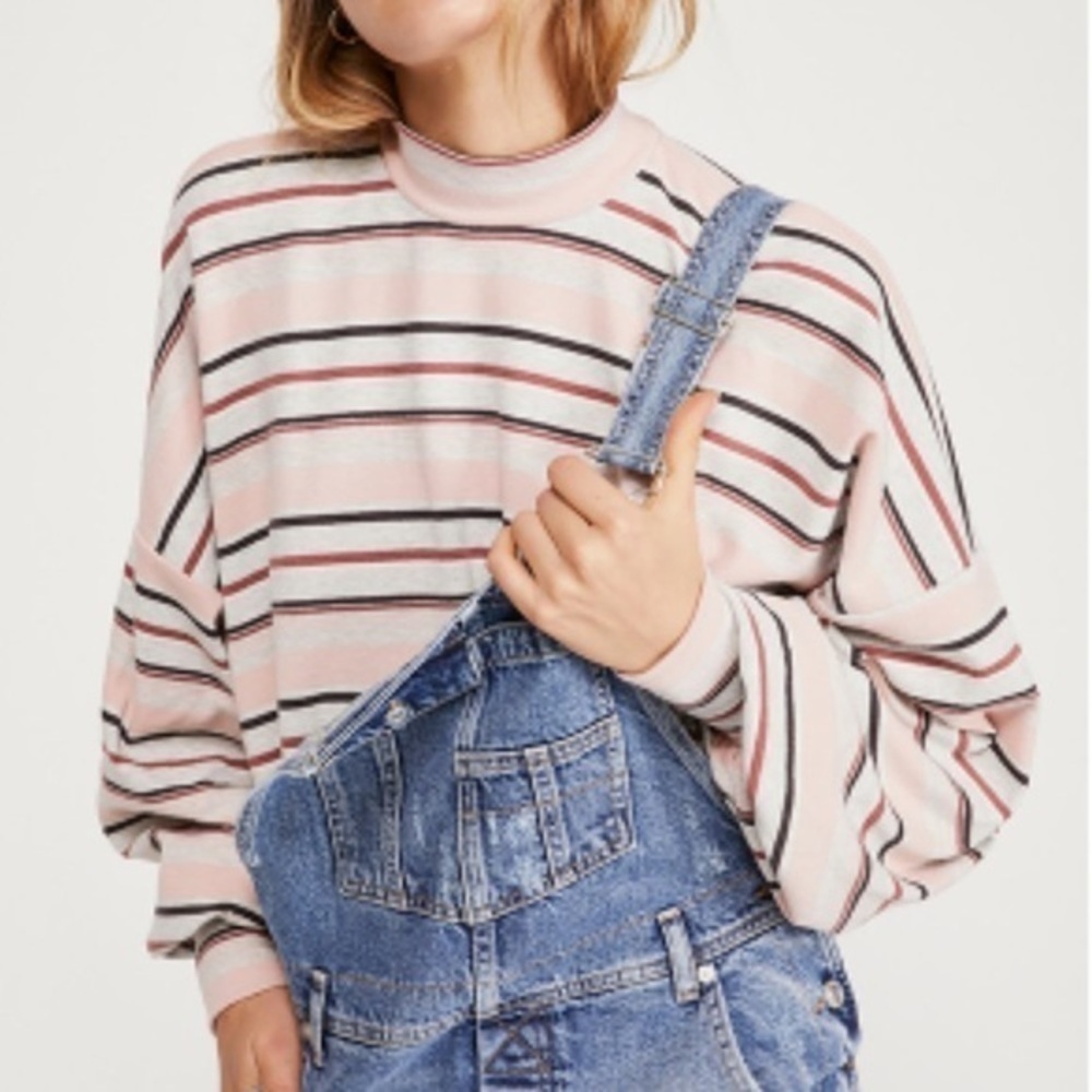 NWT Free People Steph Tee Heather Pastel Combo XS